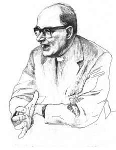 Illustration of theologian Bernard Lonergan