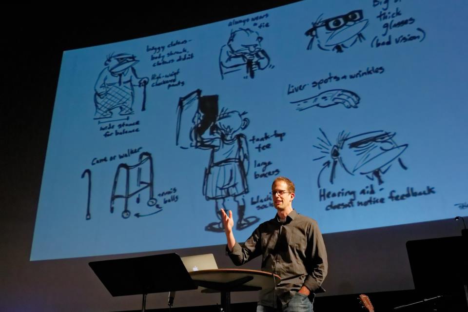 Pixar's Pete Docter speaking at the Ogilvie Institute's Preaching in a Visual Age conference