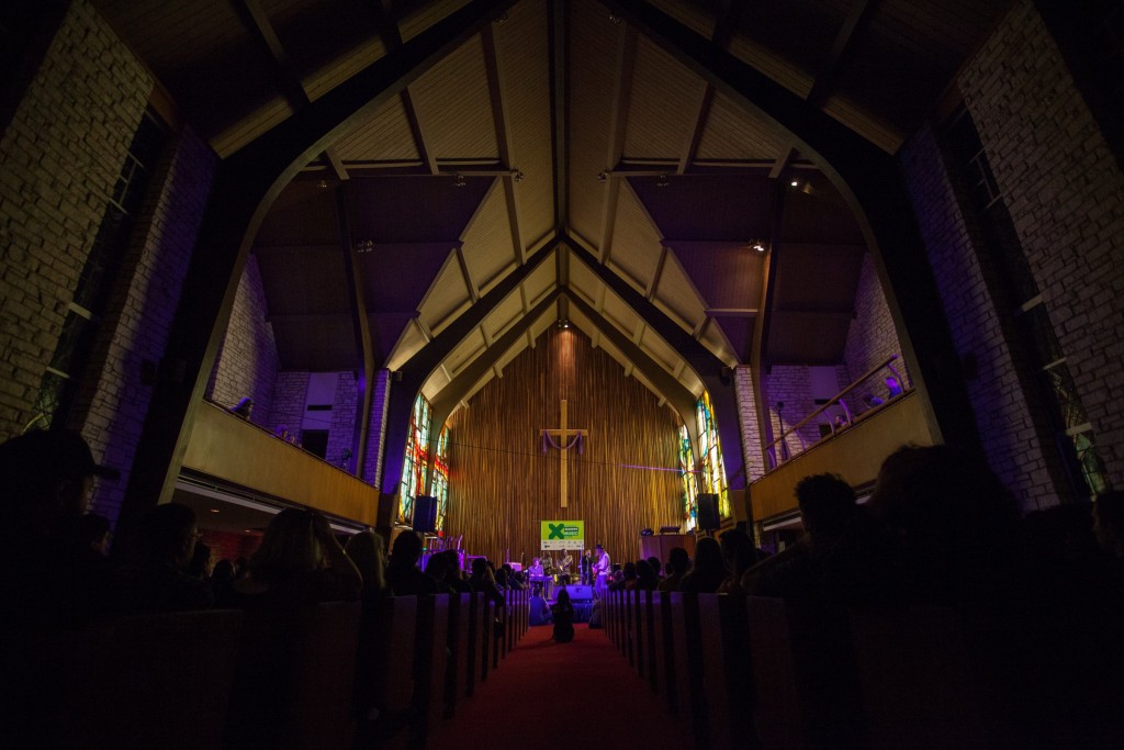 A concert in a church for SXSW