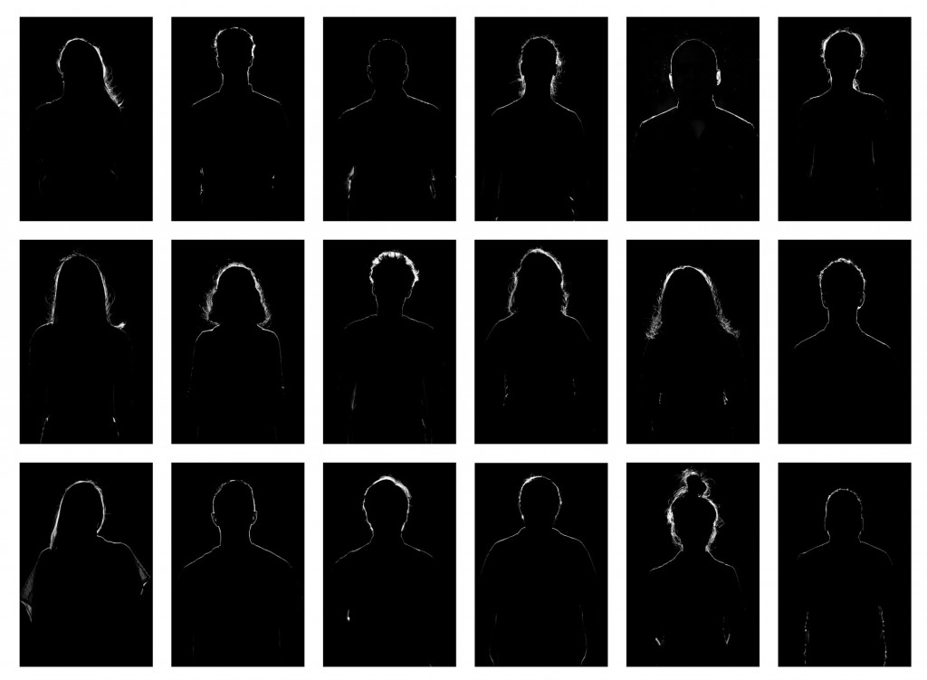 Grid of unidentified people for FULLER magazine