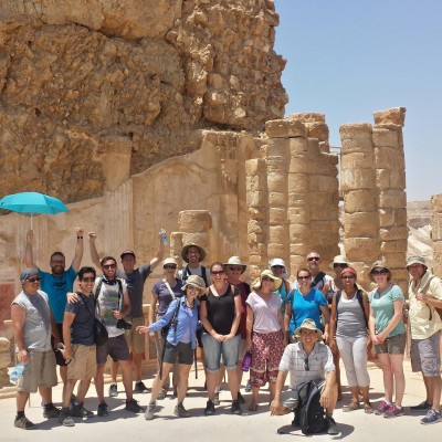 Fuller Seminary students and faculty on a trip in Israel in 2014.