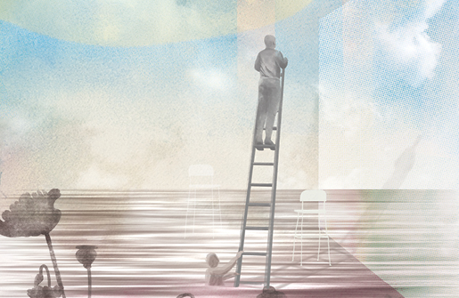 illustration of a man on a ladder htumbnail