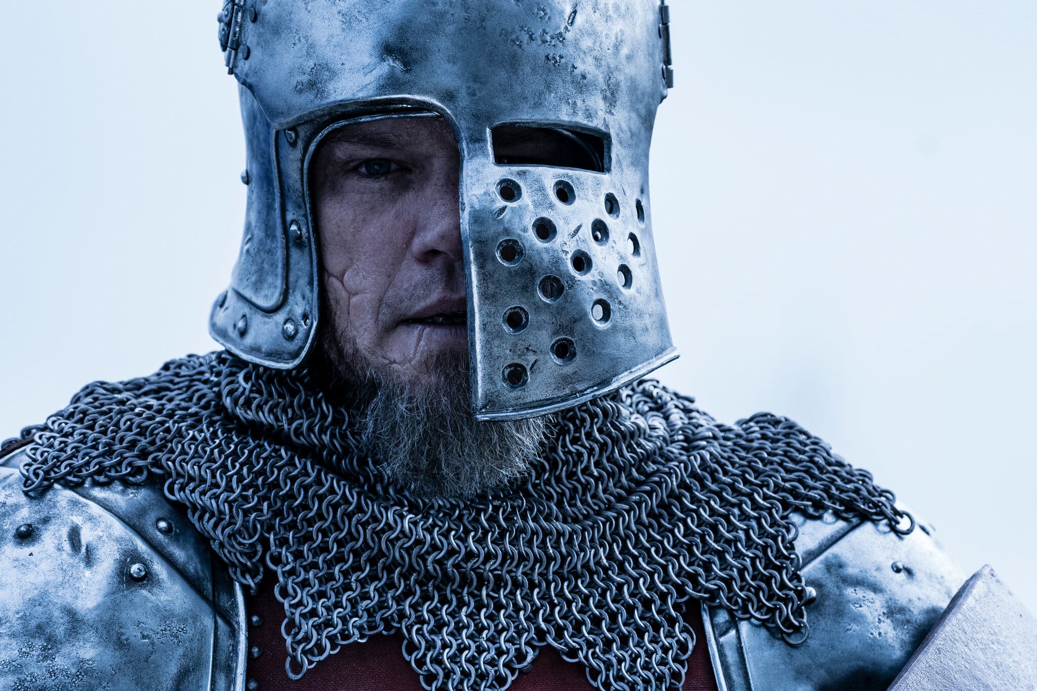 The plate and chainmail armor worn by 1386 French knight Jacques le Gris  (Adam Driver) in Ridley Scott's The Last Duel (2021) - thoughts on  historical accuracy? : r/Shadiversity