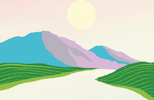 colorful hills