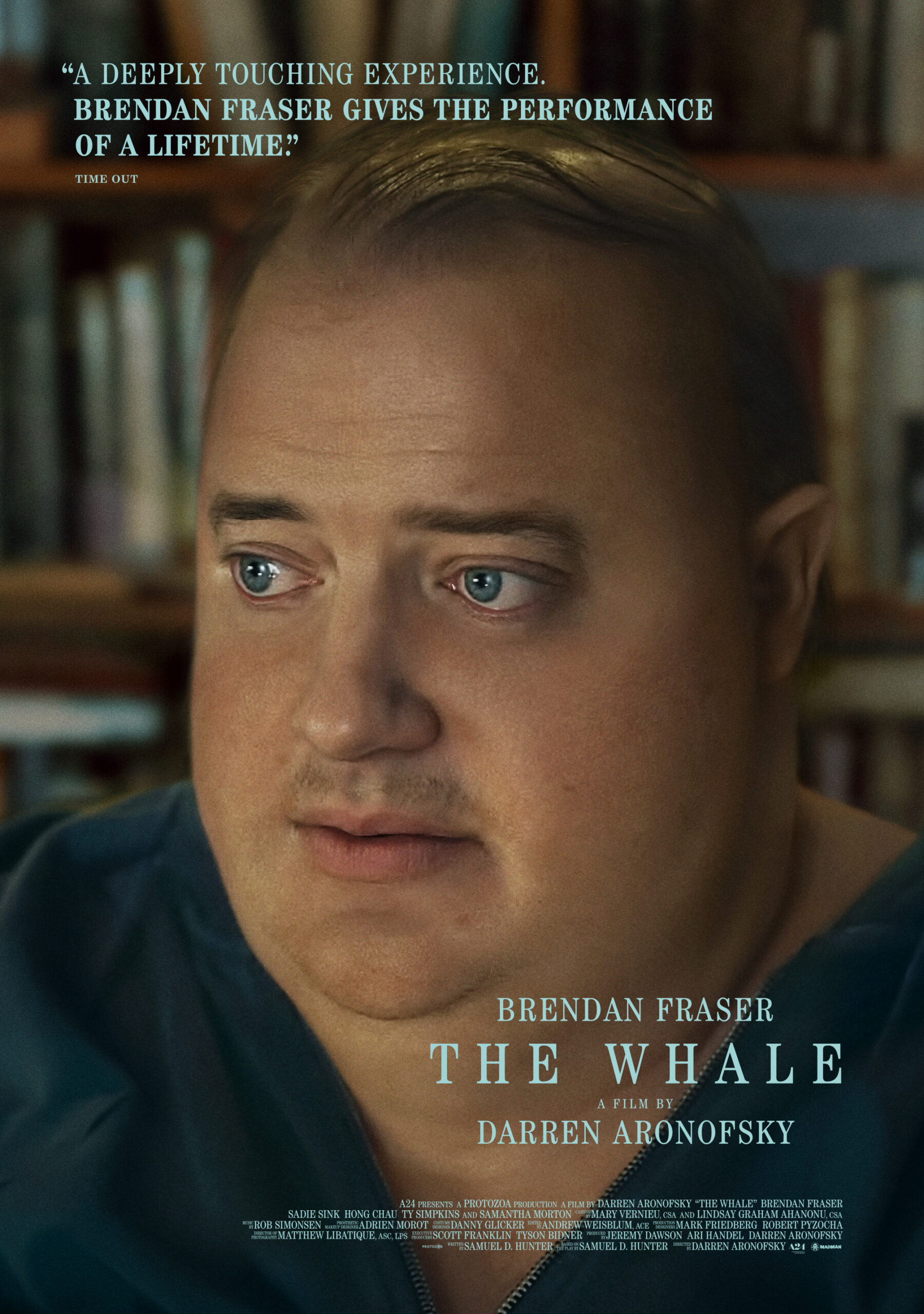Brendan Fraser in The Whale poster