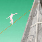 tightrope walking illustration