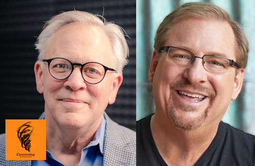 Rick Warren, Mark Labberton, and the Conversing logo
