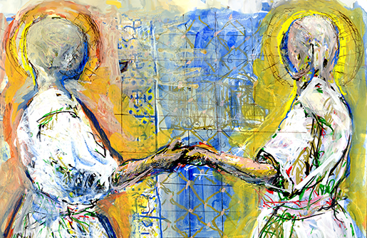 holding hands illustration
