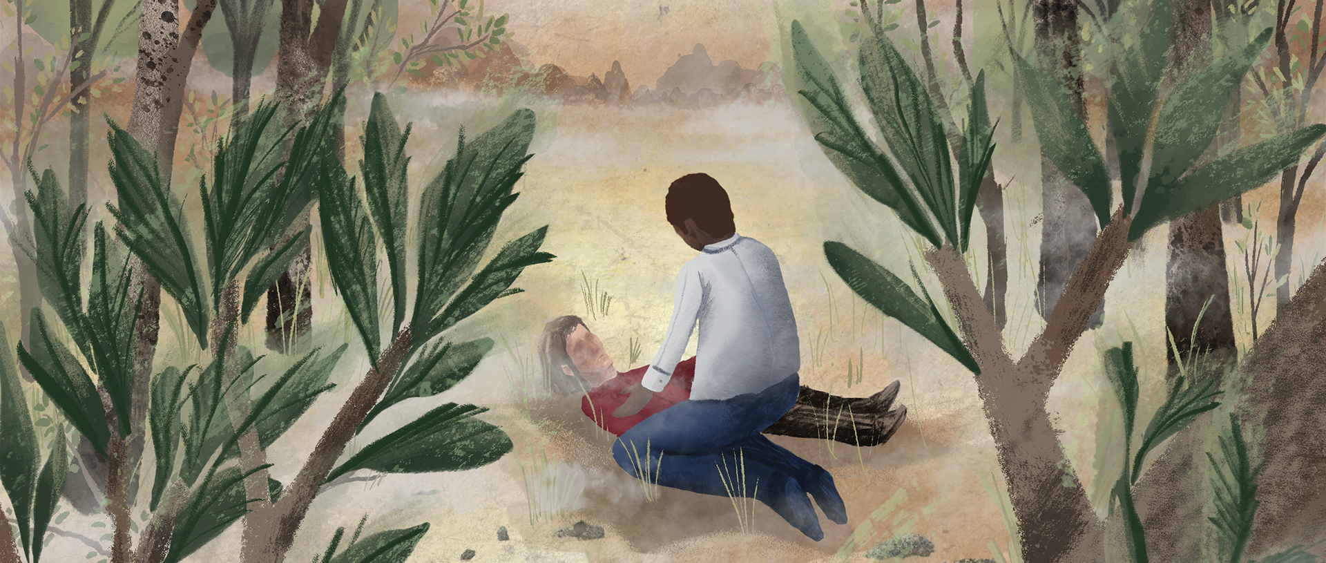 two children illustration