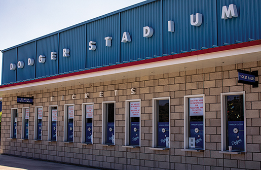 ticket booth at Dodger Stadium