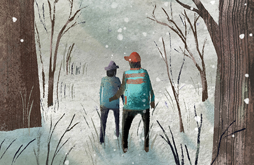 two children illustration