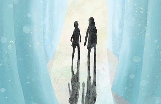 two children illustration